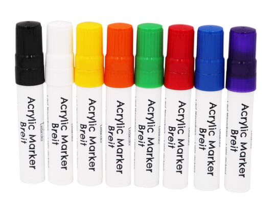 Acrylicmarker Breit, Set 8