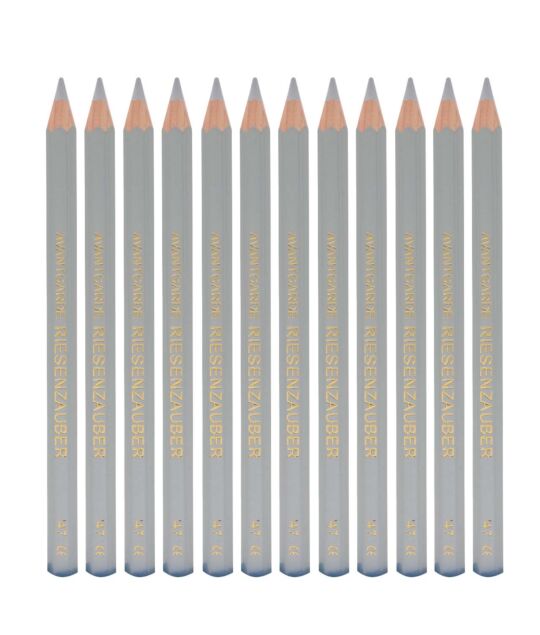 Riesenzauber Farbstift Lackiert Silbergrau, Set 12