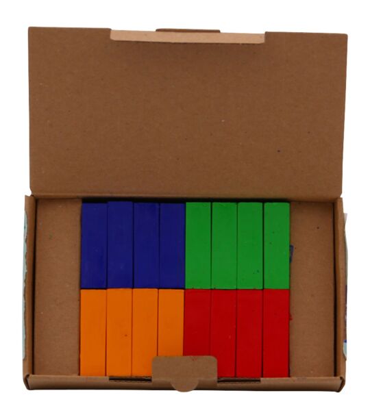 Encausticwachs Blau, Rot, Gelb, Grün, Set 4 x 4