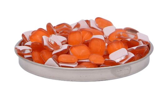 Mosaiksteine Crystal Glas Orange, 200 g