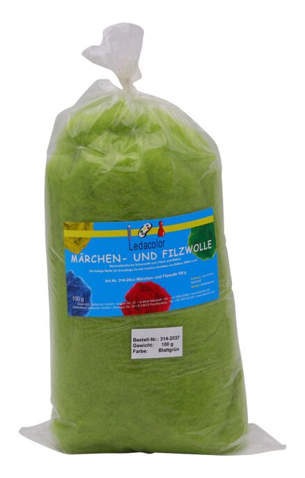 Märchen- und Filzwolle Blattgrün, 100 g