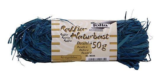 Raffia Naturbast Köngisblau, 50 g