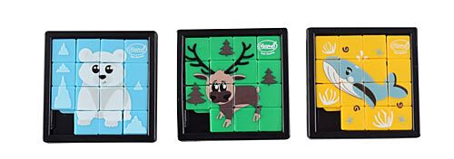 Schiebepuzzle Tiere - einzeln