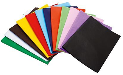 Stoffpapier Set16 Farben sort, 50 x 70 cm