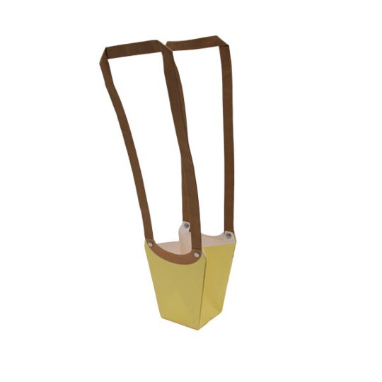 Blumenampel aus Karton Gelb, 65 x 65 x 130 mm