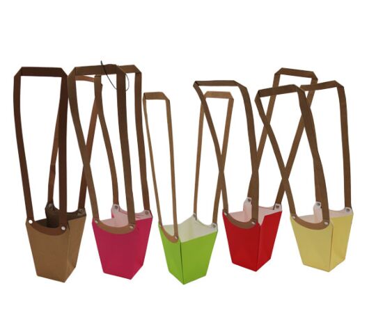 Blumenampel aus Karton Set 5, je 65 x 65 x 130 mm