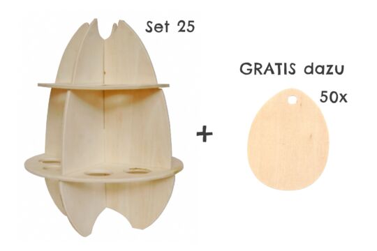 Eierhalter Natur, Set 25